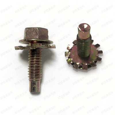 六角法兰螺栓与花齿垫二组合